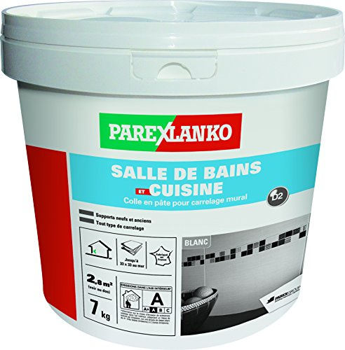 Parexlanko, Badezimmer und Küche, Fliesenkleber aus Paste für Innenwände, für Feuchträume, 7 kg