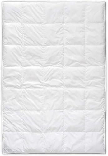 Böhmerwald Selection Daunendecke, Allergikergeeignet, 100% Daunen, 490g Füllgewicht, Wärmeklasse Normal, 135x200 cm, OEKO-TEX® Standard 100, Kassetten-Decke mit 2,5 cm Steg, für 18-22°C Raumtemperatur