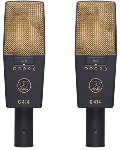 AKG C414-XLII Stereo Set 2 Microfoni a condensatore da studio largo