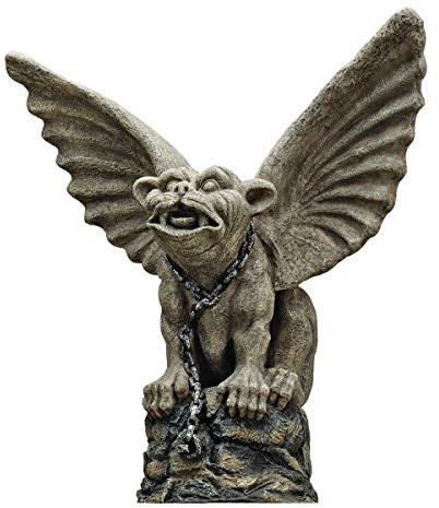 Design Toscano Chained Cathedral Gargoyle Statue, Two Tone Stone