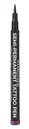 Stargazer Semi-Permanent Vegan Tattoo Pen 7. Up To 24 Hour Strong Purple Colour For Skin Art With A Fine Line Nib.
