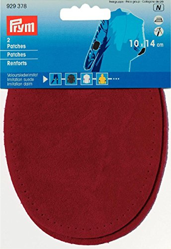Prym 929378 Patches Velourslederimitat (bügeln) 10 x 14 cm rot