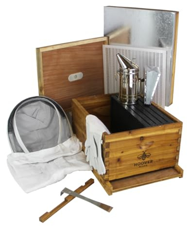 Wax-Coated 10 Frame Beehive - Starter Kit Starter Kit With 5 Frames