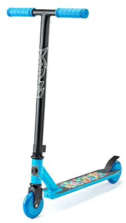 Xootz Kids Scooter, Boys and Girls Kick Scooter, Entry Level, Children’s Beginner T-Bar Stunt Scooter, Stylish Grip Tape Deck, Ages 5 +, Multiple Colours, One Size