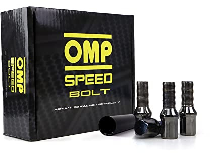OMP SPEED Set 20 Radschrauben mit M12X1,5 Metrisch 17/19 Langgewinde 27MM Farbe Grau und DIN 10,9 Material