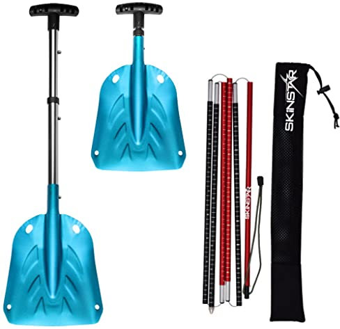 SkinStar Sonde d'avalanche 260 ou 320 cm et pelle à neige pliable en aluminium léger et compact