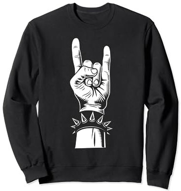 Let's Rock Devil Salute French Fries Fork Metalhand & Roll Sweatshirt