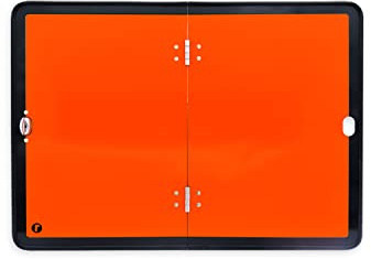 ADR-Tafel vertikal klappbar aus Aluminium, 400 x 300mm, mit Kantenschutz | Warntafel zur Kennzeichnung von Gefahrguttransportern - Reflexionsklasse RA1/A
