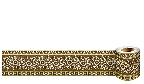 VisitRyl Tapetenbordüre selbstklebend 46-WeißE Blume10cm x 240cm zum Aufkleben für Wohnzimmer Küche Badezimmer Abnehmbare Wasserdicht Bodenleiste PVC Dekorative Bordüre