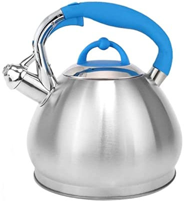 Hervidor de Agua Gas Hervidor Silbante De Acero Inoxidable De 3,4 L, Hervidor De Inducción, Estufa De Gas, Tetera, Utensilios De Cocina Para Acampar En Casa Hervidor de Agua Retro ( Blue : Blue , Size