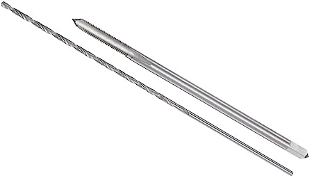 CoCud Gewindebohrer und Bohrer Bit Set M3 x 0.5 Gewinde 100mm Länge | 1Set, Gewindebohrer 2.5mm Bohrer Metrisch Extra Lang Maschinenschraube Drehbohrer Kit, für Gewindeschneiden