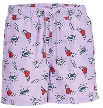 JACK & JONES JPSTFIJI JJSWIM AOP SS24 LY SN, Rose Violet., S