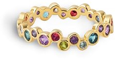 SINGULARU - Bague Bubbles. Laiton avec finition plaquée or 18 Kt. Bijoux pour femme. Tailles 10 à 20.