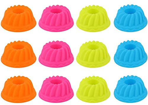 Lybunair 12 mini pirottini in silicone per cupcake e muffin