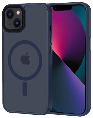 XTCASE für iPhone 13 Mini Hülle Magnetisch kompatibel mit Magsafe, Matt Transluzente Handyhülle für iPhone 13 Mini (5.4) Kratzfeste PC Rückseite + TPU Bumper - Blau