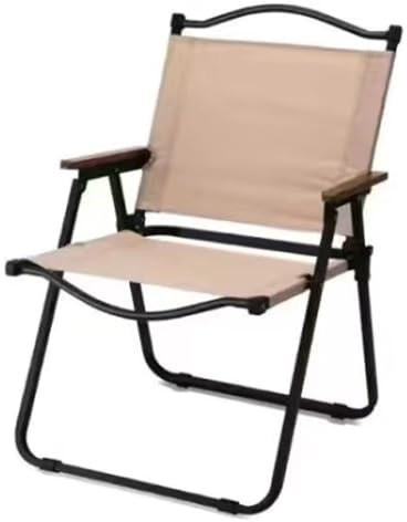 Tragbarer faltbarer Strandstuhl mit Armlehnen aus Holz, leicht, zusammenklappbar, für Gartenangeln, Heckklappen und Sport