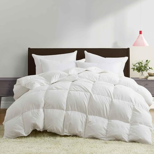 Sleep2Care Winterdecke 200x200 | Premium Winter Bettdecke 100% Daunen & Federn | Öko-Tex Zertifizierte Daunendecke für Außergewöhnliche | Wärme Steppdecke 2200g Füllgewicht | 550gsm Füllung