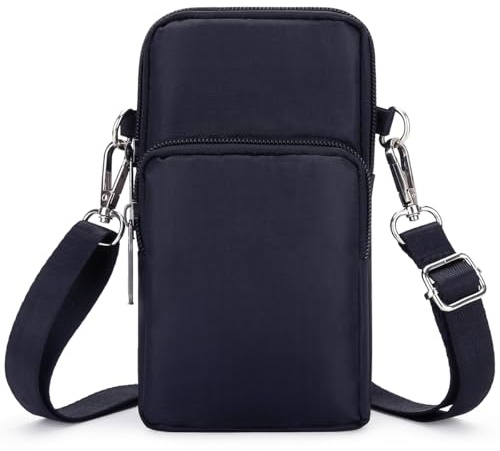 DOB SECHS Kleine Handytasche Zum UmhäNgen Damen Mit GeldböRse, Nylon Armtasche Handy Joggen, Multifunktion Handy UmhäNgetasche FüR Handy Bis Zu 7 Zoll