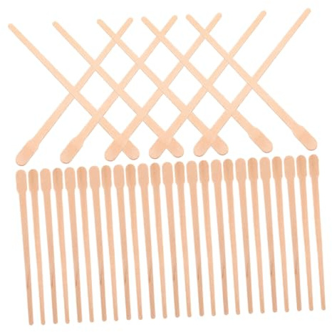 FRCOLOR 300stücke Wachsstäbchen aus Holz und Wachsstreifen zur Haarentfernung für Augenbrauen und Nasenhaare mit Applikator für Sanfte und Präzise Anwendung