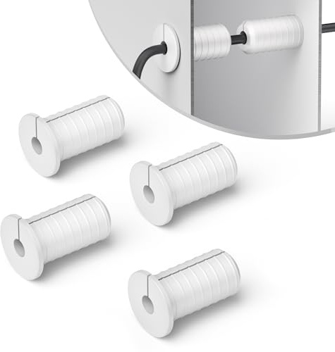4 PCS 3/4 inch Wall Grommets for Starlink Cable Grommets White Non-Slip Starlink Wall Cable Pass Through Bushing Grommets 19mm Diameter Silicone 3/4 inch Starlink Cable Routing Kit for Protecting Cord