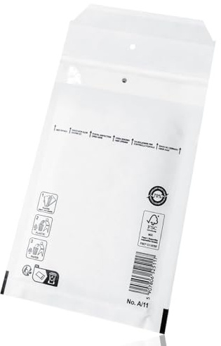 Switory 25stk Luftpolsterumschläge Polsterumschlag Versandtaschen A1(120 x 175 mm) 11/A, Weiß Luftpolstertaschen geeignet für DIN A6, Versandverpackung mit Selbstklebeverschluss
