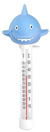 Hai Pool Thermometer Schwimmendes Poolthermometer Wasserthermometer Wassertemperatur Thermometer Für Kinderbadewannen, Pools, Spas, Aquarien 23x10x10 Cm
