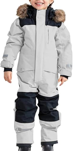 Tuta da Neve Intera per Bambini Tute Da Sci Bambine E Ragazze Tuta Da Sci Per Bambino Unisex Completo Bambino Set Snowsuit Bambini Invernale Antivento E Impermeabile Tute Completo Da Neve Calda