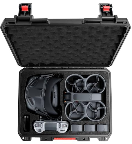 FPVtosky Hard Case for DJI Avata 2 Drone/Fly Smart Combo(for DJI Goggles N3), Waterproof Carrying Case for RC Motion 3, FPV Remote Controller 3 and Battery Accessories（CASE ONLY）