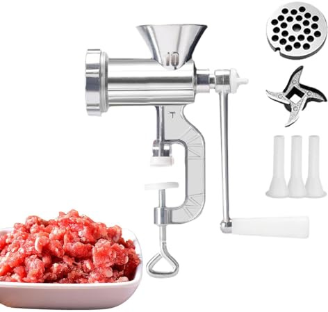 Picadora de carne manual - Picadora manual, trituradora de alimentos antideslizante extraíble | Herramienta de cocina versátil para cocinar en casa, preparación de carne, hamburguesa, durad