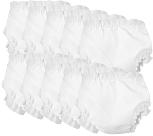 HEALSOPTHY 20 Stück Puppenkleidungs mit Weißer Kleiner Unterwäsche Puppenhöschen und Accessoires für 10 Zoll Kinderpuppen Puppenzubehör zum Anziehen und Rollenspiel