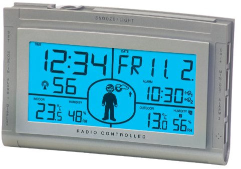 Technoline Wetterstation WS 9520, Silber, 2-teilig bestehend aus Station und Sensor