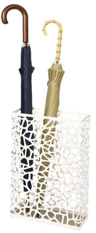 Yamazaki 6323 NEST Schirmständer L, weiß, Stahl, Minimalistisches Design, 30 x 12 x 45 cm (LxBxH)