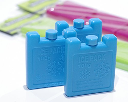 Mini Cool bag ice packs x3 blocks Ideal for cold lunch boxes