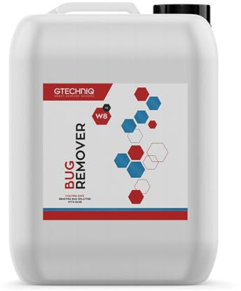 Gtechniq W8 Bug Remover for Cars 169 fl oz | Non-Caustic Cleaner Removes Tough Bug Splatter and Stains, Safe on All Surfaces
