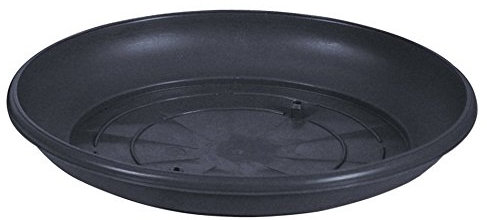 greemotion Untersetzer Harmonie, Farbe Anthrazit, Blumenuntersetzer rund, Pflanztopf-Untersetzer aus Kunststoff, Maße: ca. 50 x 50 x 7,5 cm