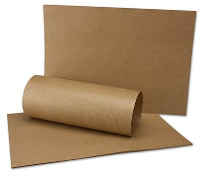 250x DIN A4 Bogen Natron-Kraftpapier - braun gerippt - Grammatur: 70gr - Größe: 210 x 297 mm - PROFESSIONELLE QUALITÄT