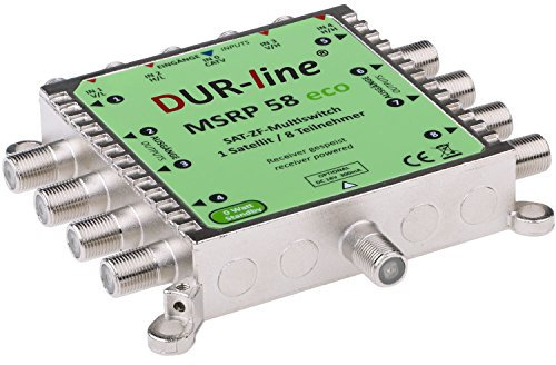 DUR-line MSRP 5/8 eco - Multischalter für 8 Teilnehmer - Geringe Stromaufnahme - 0 Watt Standby Multiswitch [Digital, HDTV, FullHD, 4K, UHD]
