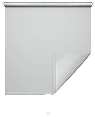 JalousieCrew Verdunklungs-Springrollo Classic Thermorollo - Variante Stein Alu - Breiten 062 bis 182 cm - Höhe 160 oder 230 cm - Hitzeschutz (152 x 160 cm)