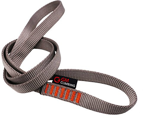 GM CLIMBING Pack of 3 16mm Nylon Sling Runner 30cm / 12inch (Gray)