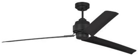 Monte Carlo 3ARR68MBK Arcade 68 Ceiling Fan with Remote, 3 Blades, Midnight Black