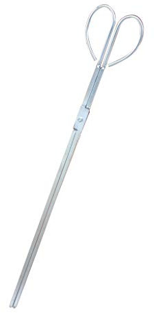 Stainless Steel Tongs Coal Clip BBQ Tools Honeycomb Briquette Tongs Firewood Pick up Garbage Clip for Wood Stove Log Grabber,StainlessSteel,68CM