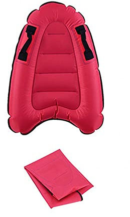 Aufblasbares Bodyboard, Tragbares Aufblasbares Float mit Griffen, für Kinder und Erwachsene(Color:red)