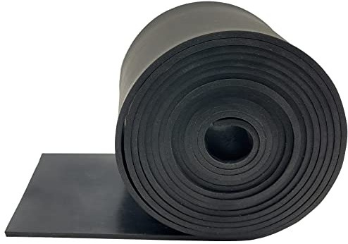 Rubber Strip (120mm(W) x5mm(T) x3m(L) Neoprene Rubber Sheet Solid Rubber Rolls for DIY, Washers, Crafts, Pads, Flooring Protection, Supports, Leveling, Weather Seal