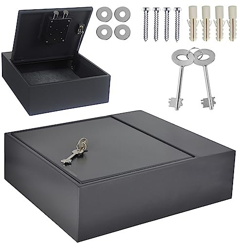 ALSTEN TECH Möbeltresor Bodentresor 38 x 31 x 11 cm Masse: 6,5 kg Geldtresor für Zuhause Büro und für das Geschäft Diskrete Aufbewahrung und Optimaler Schutz für Ihre Wertgegenstände