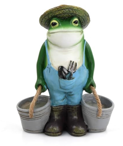 Ornamento a forma di rana della Fattoria, Ornamenti Rana Statua Artigianato, Micro Paesaggio Rana Ornamenti, Statuette di Rane in Resina per Vasi da Fiori, Ornamento Durevole Decorazione Resina