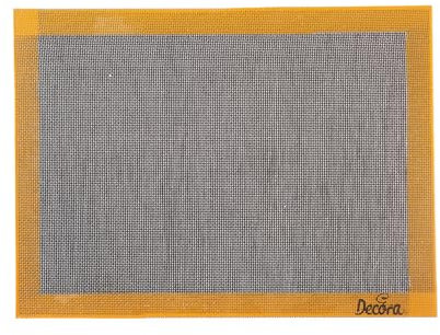 Decora, 9260256 Tappetino Microforato in Silicone, lavabile e riutilizzabile. Resistente fino a -40°C + 230°C, perfetto per la cottura di biscotti e pasta frolla, Dim. 385 x 285 mm