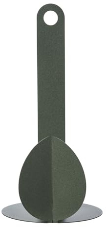 Arti & Mestieri Ficus - Porta rotolo di Design 100% Made in Italy - in Ferro, 16,3 x 30 cm (Verde salvia)