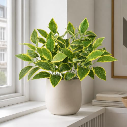 astylishome Artificial Plants Indoor Small Artificial Plants Faux Greenery Stems for Home Garden Office Floral Arrangements Table Centerpieces Indoor Outdoor Decor 2805
