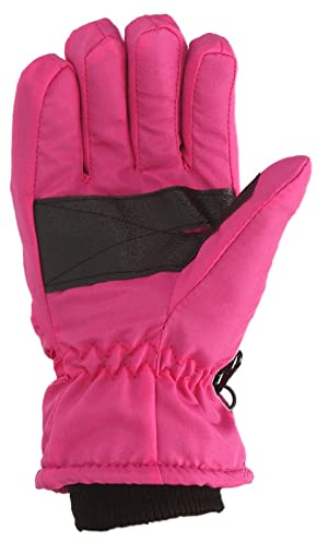 Windproof Girls Boys Snowboarding Ski Gloves Size Kids M/L Skating Outdoor Warm Winter Snow Kids Gloves Mittens Children Mitten Toddler Kids Warm Gloves (Hot Pink, L)