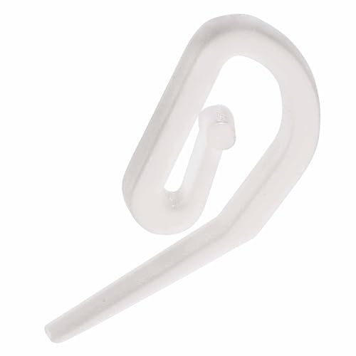 White Plastic Curtain Hooks | Hooks For Pencil Pleat, Window, Door & Shower Curtains | Heavy Duty Hook for Header Tape & Drapery | Pack of 50-3.27 x 1.31cm